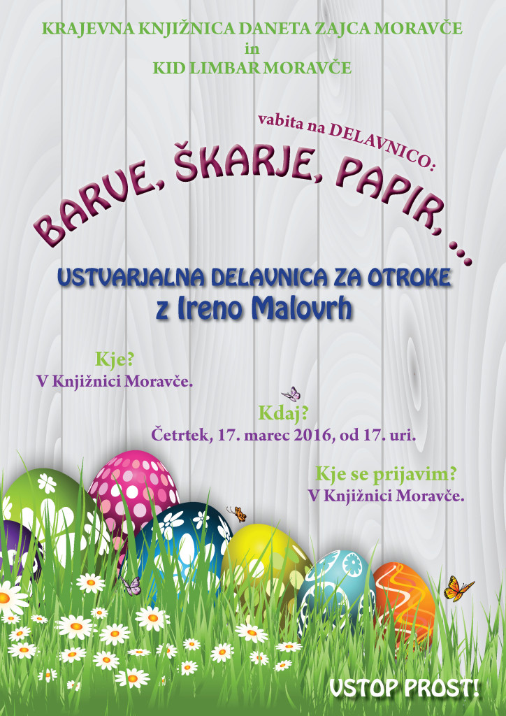 Delavnica za otroke velikonocne voscilnice - marec 2016